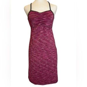 DAKINI Women’s Small Athletic Casual Cross Back Dress Heathered Pink Stretchy